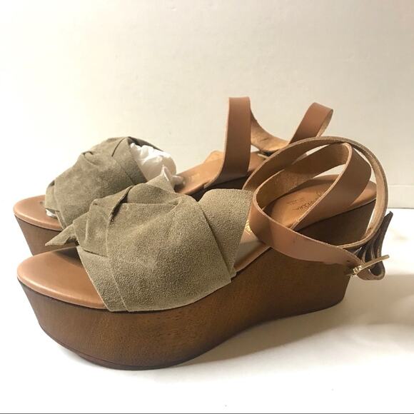 Seychelles Deep Breath Taupe Suede Wedge - Picture 7 of 7